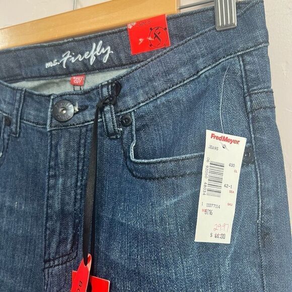 NEW MISSY FIREFLY SZ 8 BOOT CUT STRETCH DENIM JEANS WOMEN DARK BLUE NWT SR $44 - Picture 3 of 6